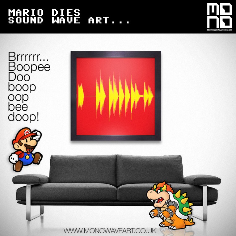 mario dies soundwave art