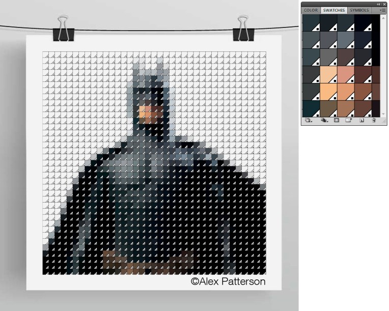 batman pantone swatch art