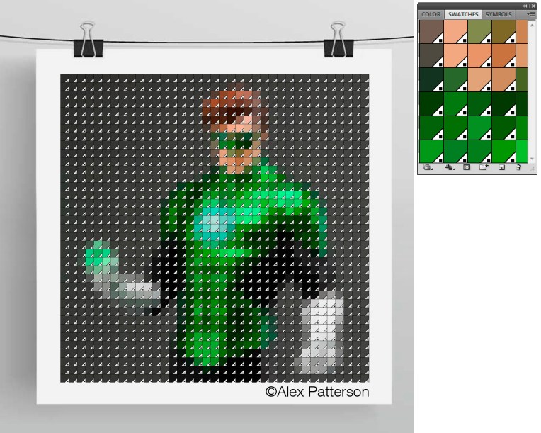 green lantern pantone swatch art
