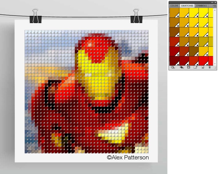 iron man panone swatch art
