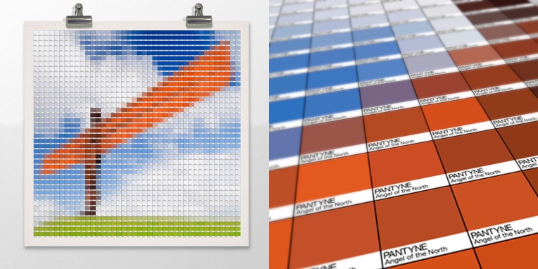 Angel of the North Pantone art by Alex Patterson