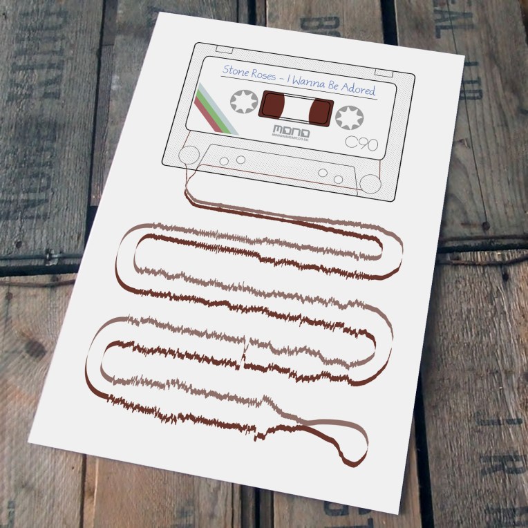 stone roses cassette print